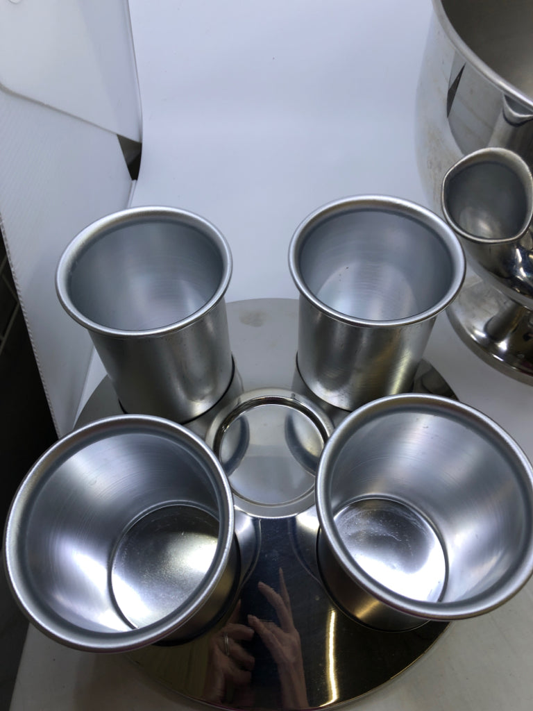 5PC SILVER WINE BOTTLE CHILLER.