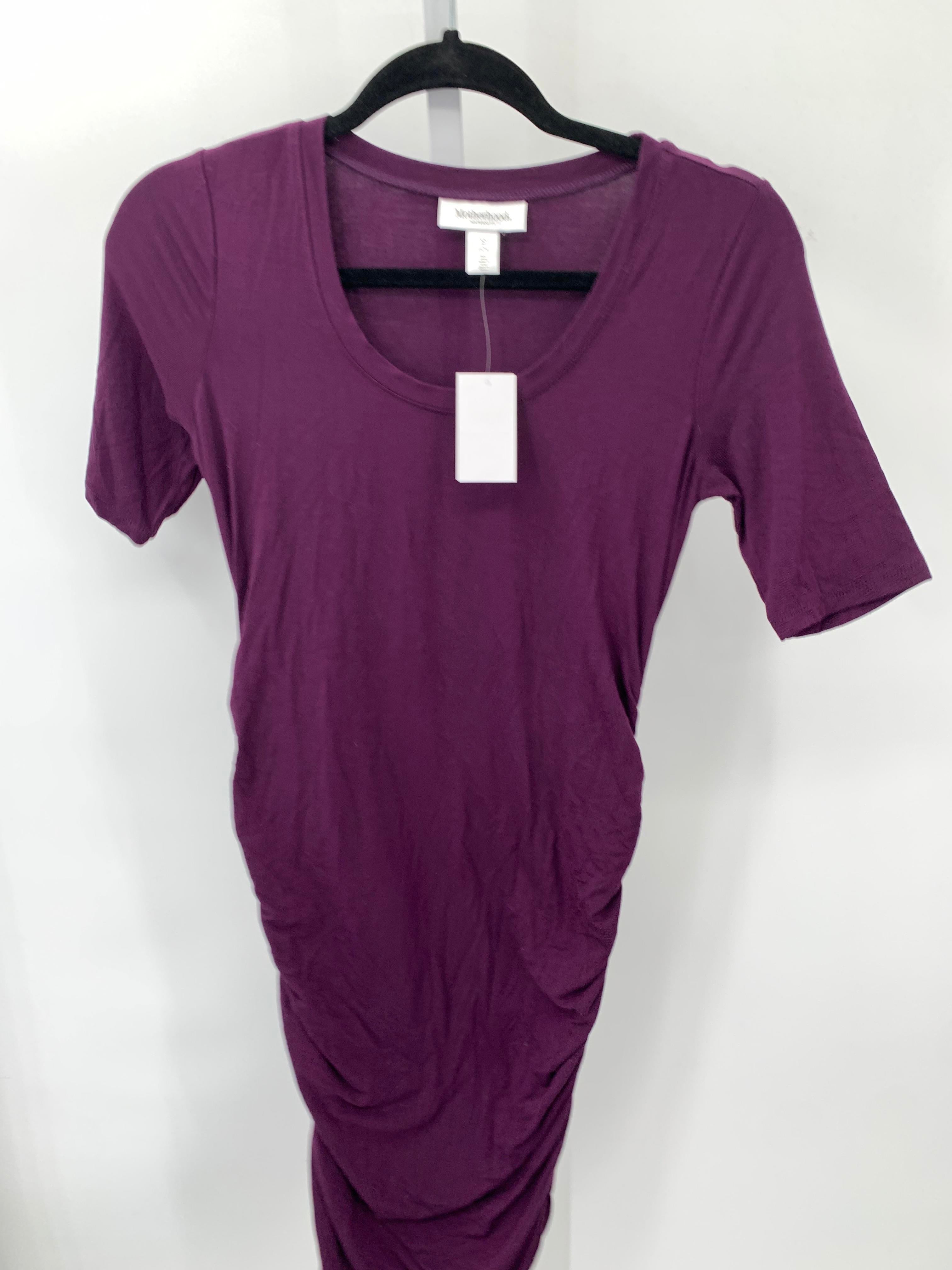 Motherhood Purple Size X Small Maternity Short Sleeve Dress