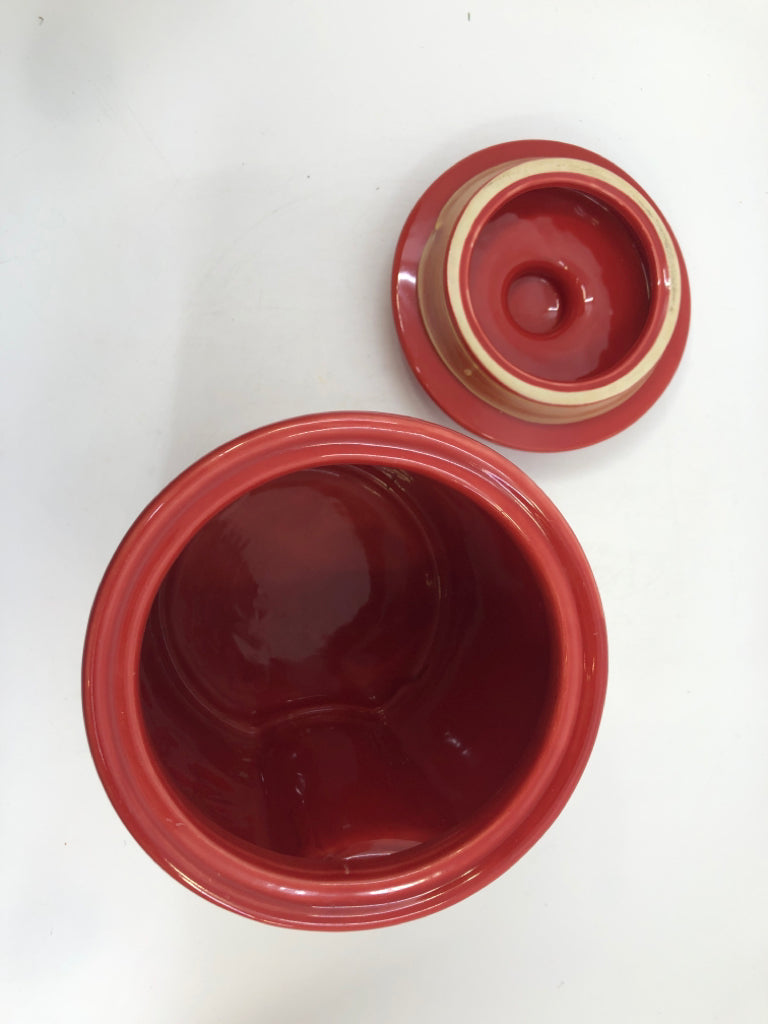 RED SWEETS CANISTER.