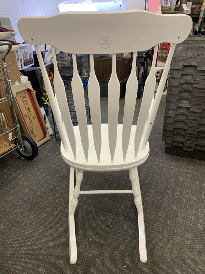 WHITE ROCKING CHAIR.