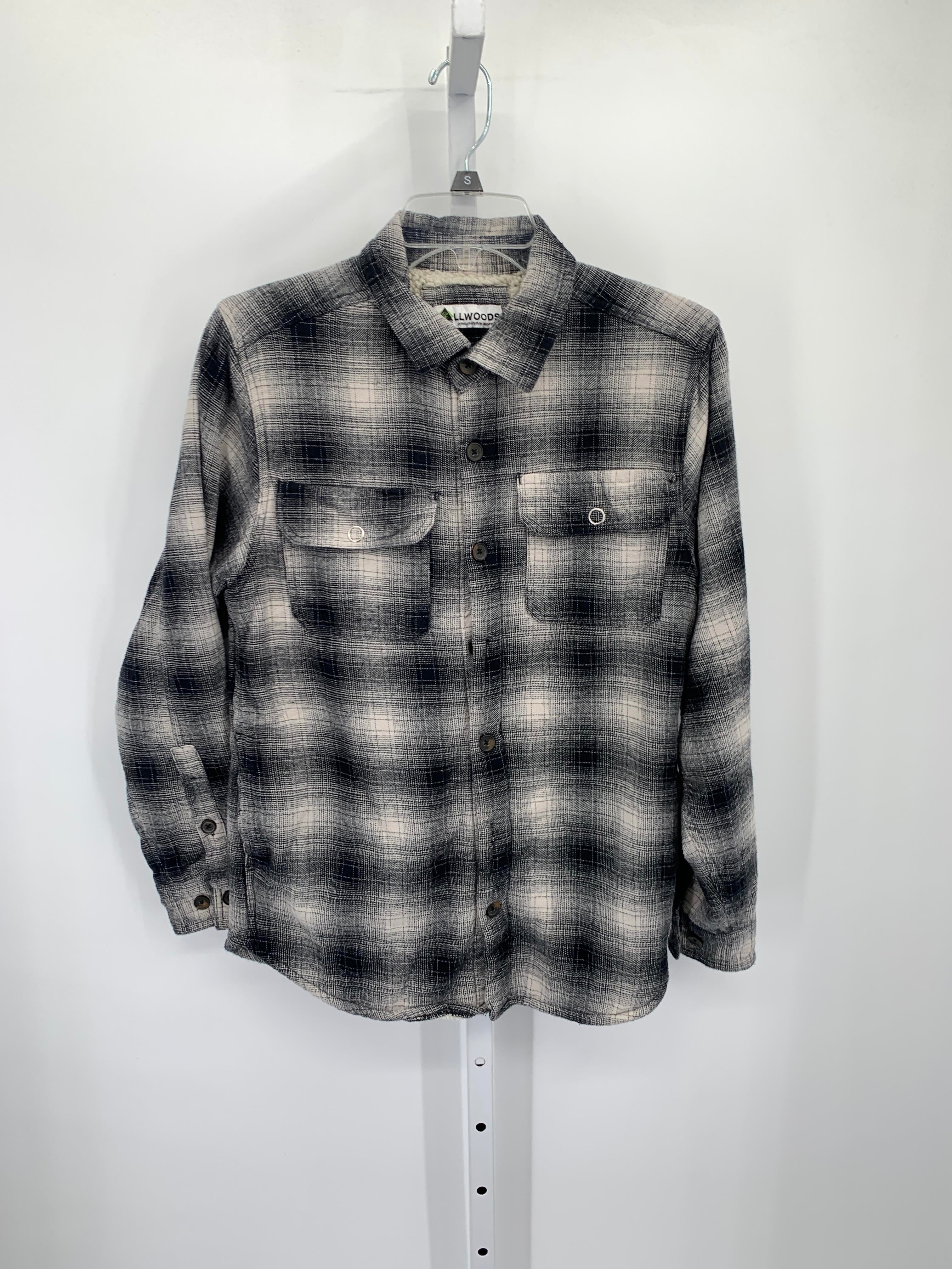 SHERPA LINED PLAID BUTTON DOWN.