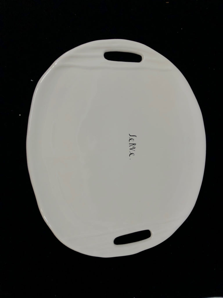OVAL RAE DUN SERVE PLATE.
