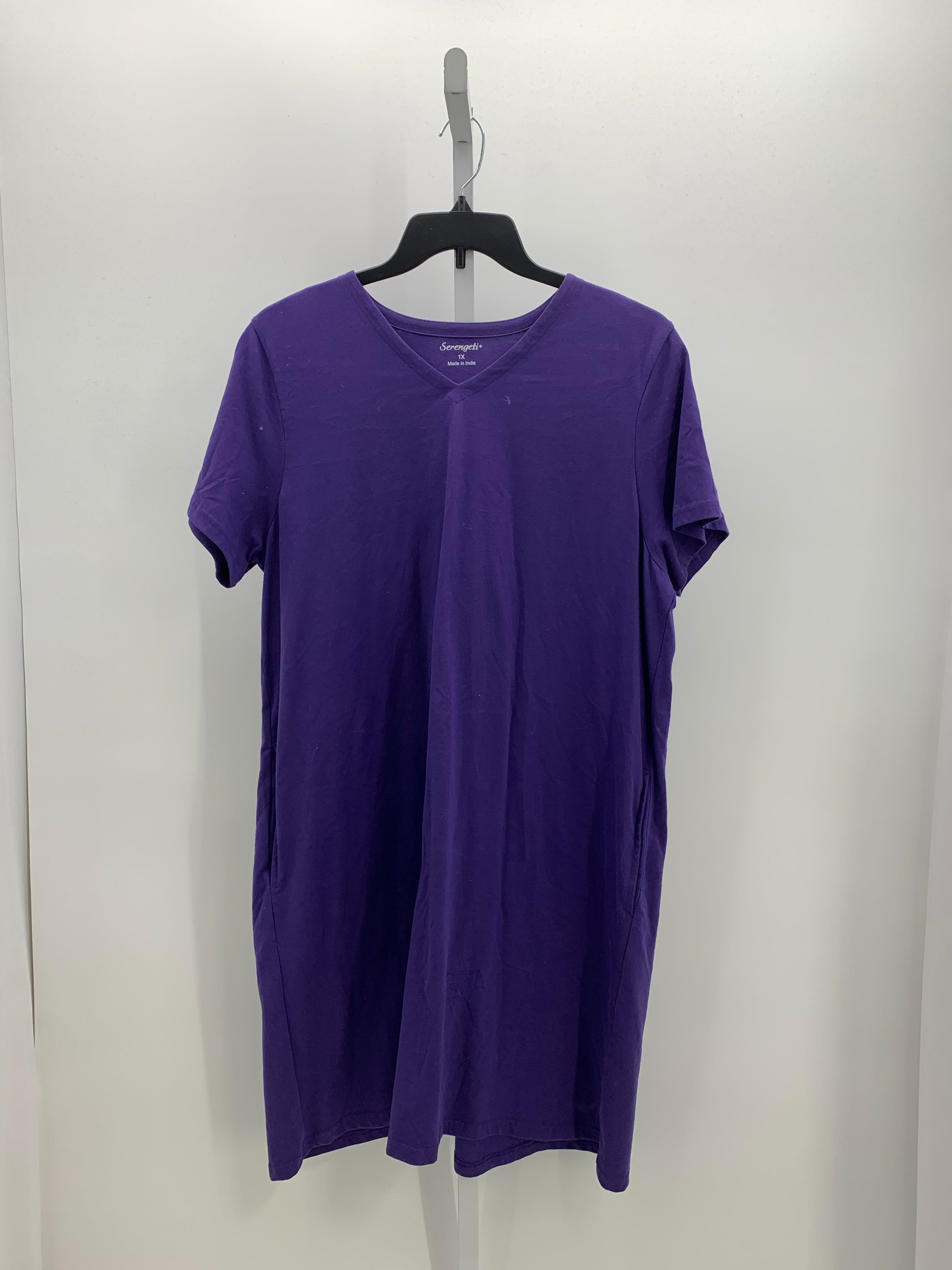 Size 1X Womens Short Sleeve Dress