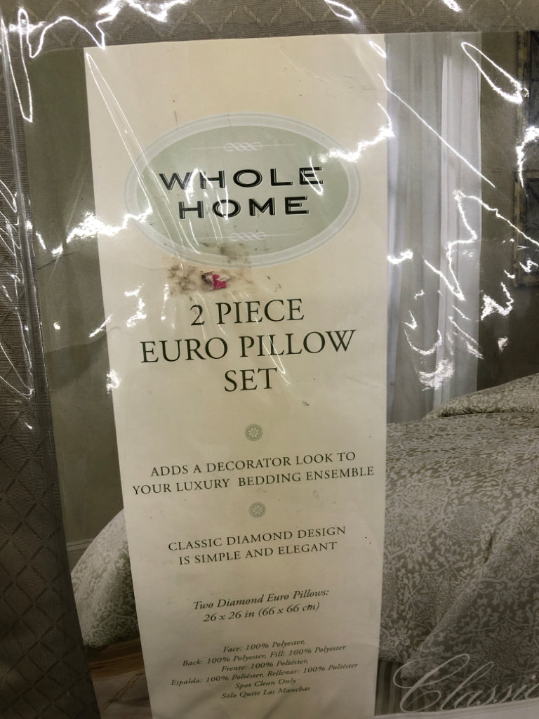2PC EURO PILLOW SET IN BAG.