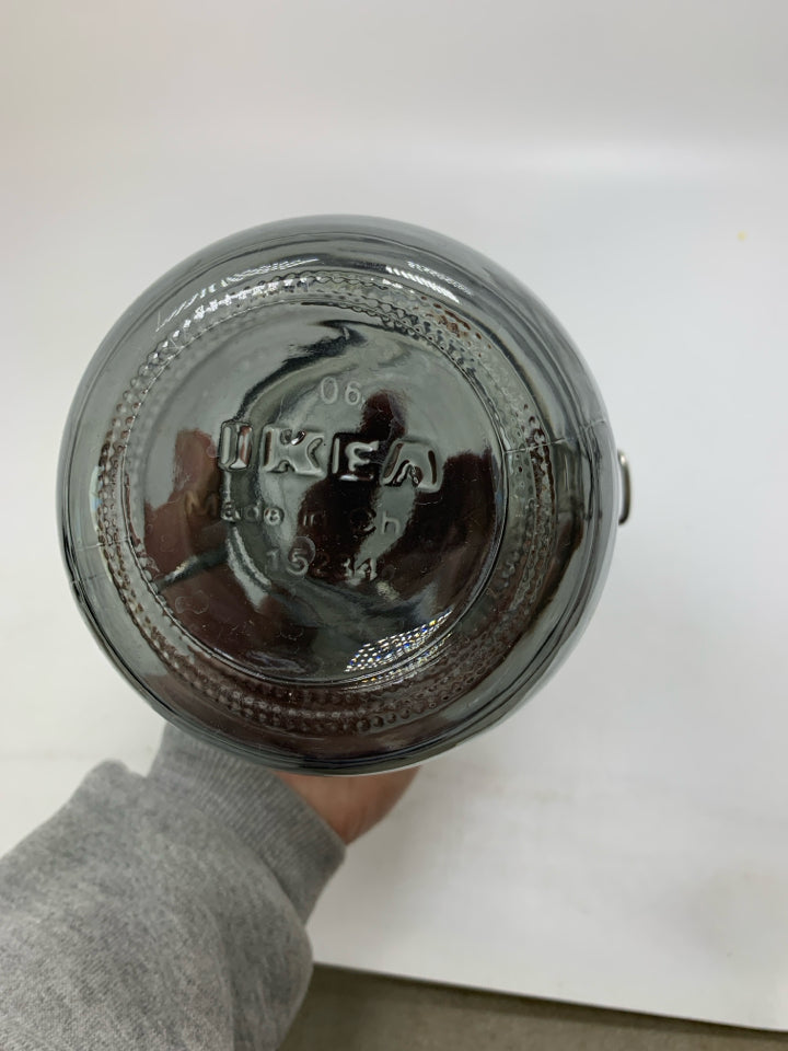 SMOKEY GLASS CANISTER.