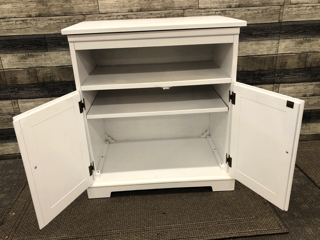 SMALL SWIVEL TOP MEDIA CABINET W SHELF.