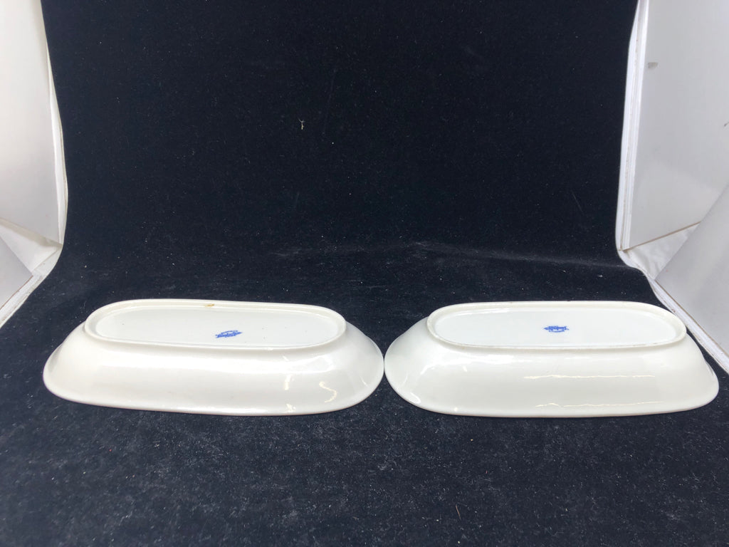 2 VTG OVAL WORCESTER COUNTY HORTICULTURAL BOWLS.