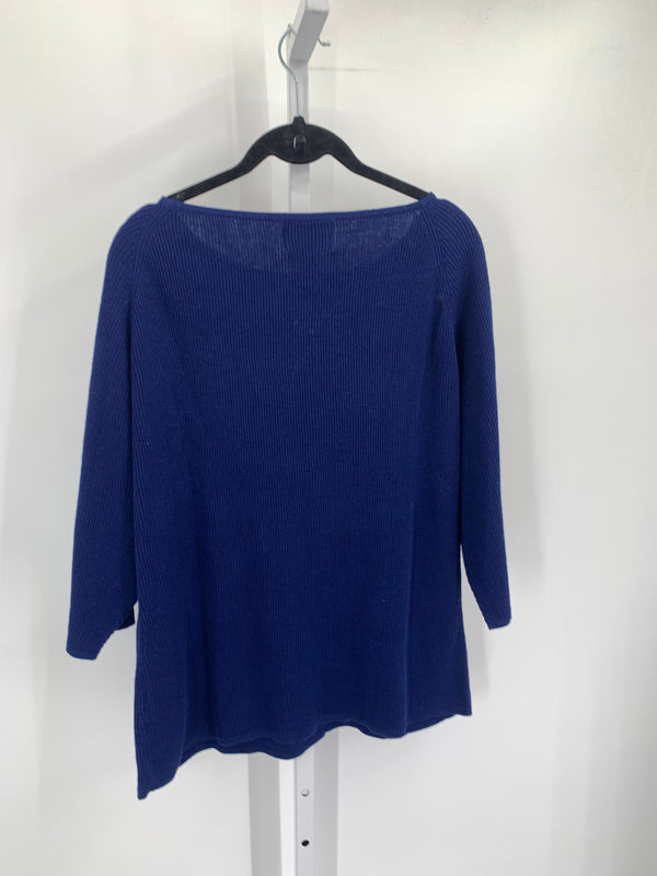 Susan Graver Size Large Misses 3/4 Sleeve Sweater