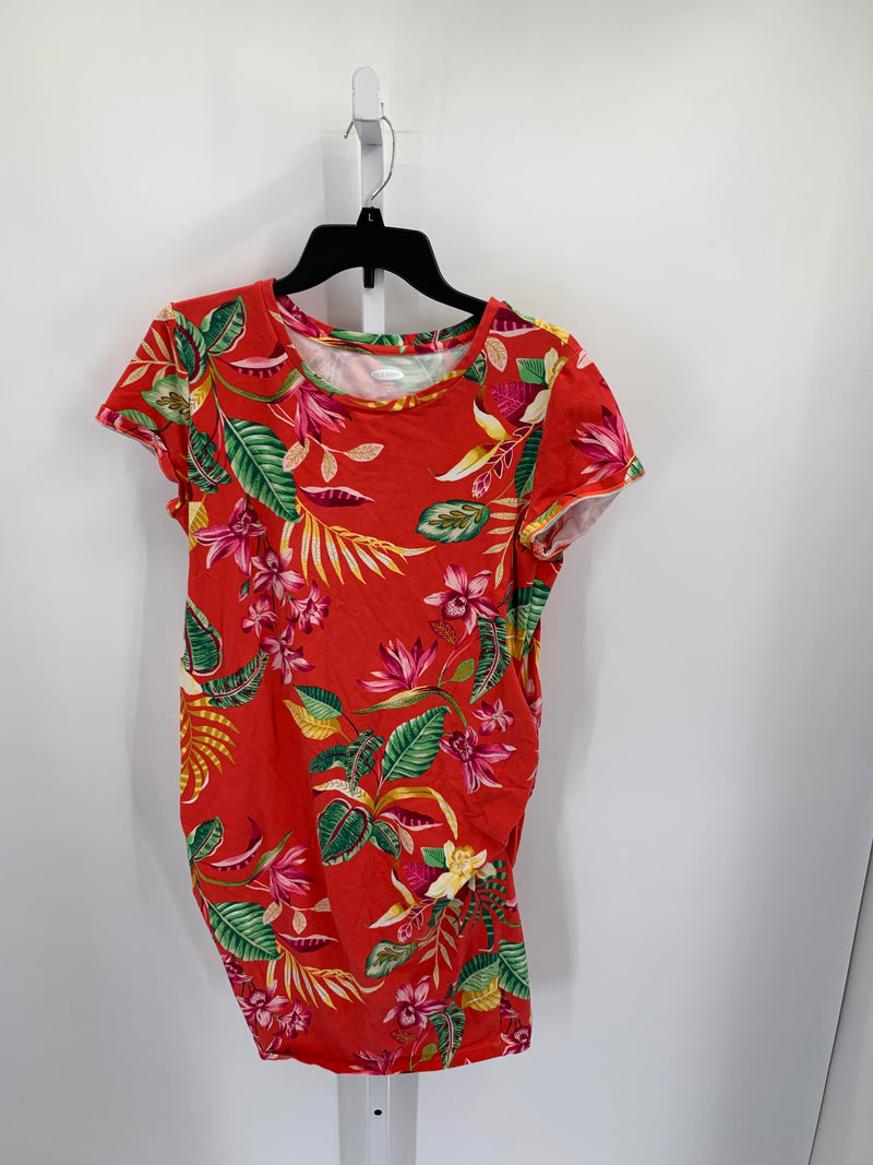 Old Navy Red Size Extra Large Maternity Short Sleeve Dress