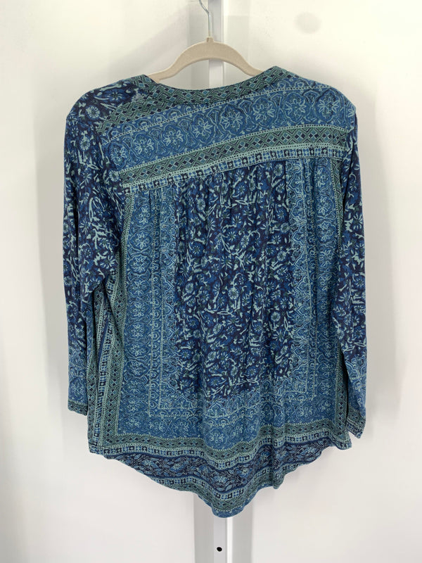 Lucky Brand Size Large Misses 3/4 Sleeve Shirt
