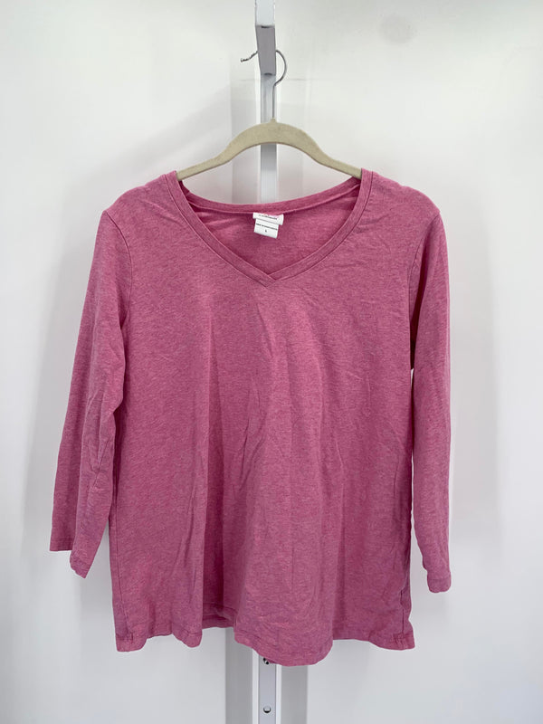 Oh Baby Pink Size Large Maternity 3/4 Sleeve Shirt