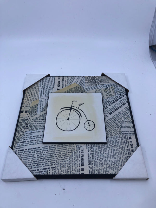 BICYCLE WALL PLAQUE.