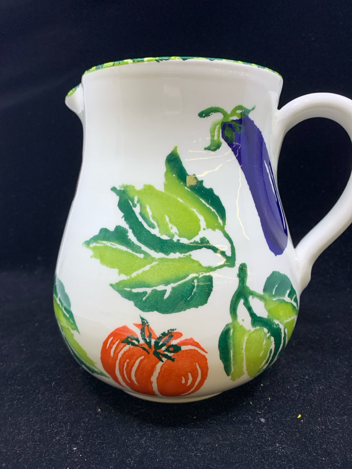 VEGETABLE PITCHER WITH ACORNS.