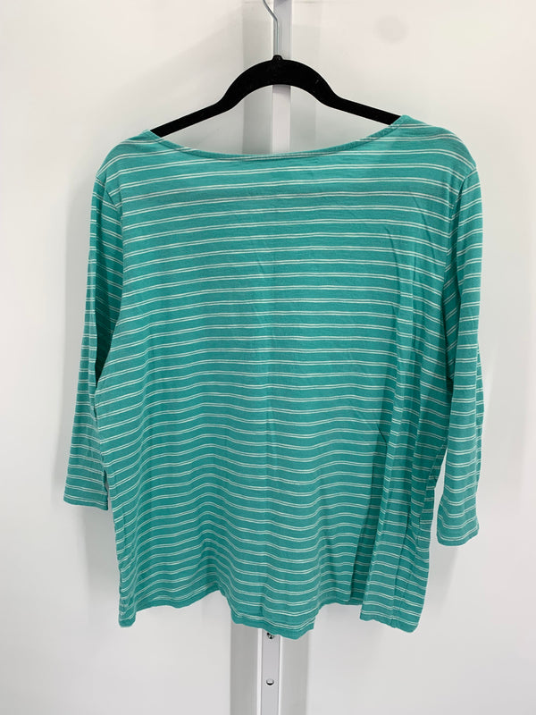 St. Johns Bay Size Extra Large Misses 3/4 Sleeve Shirt