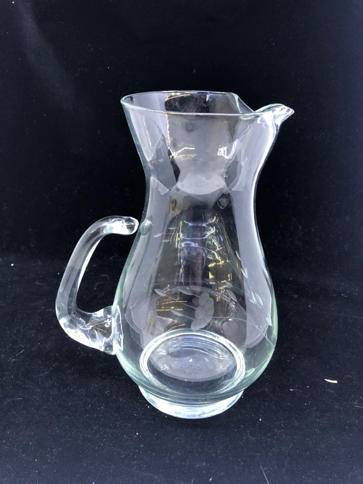 PRINCESS HOUSE GLASS PITCHER WITH ICE LIP.