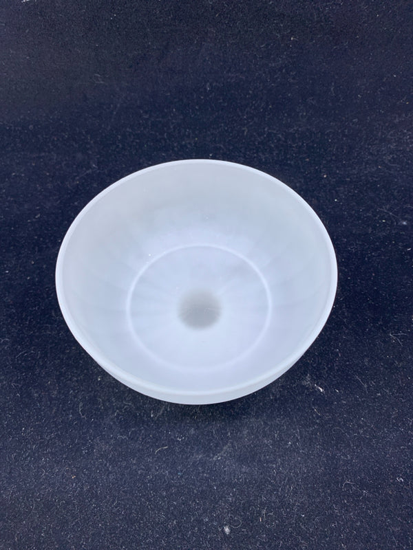 SMALL FROSTED FOOTED CANDY DISH.