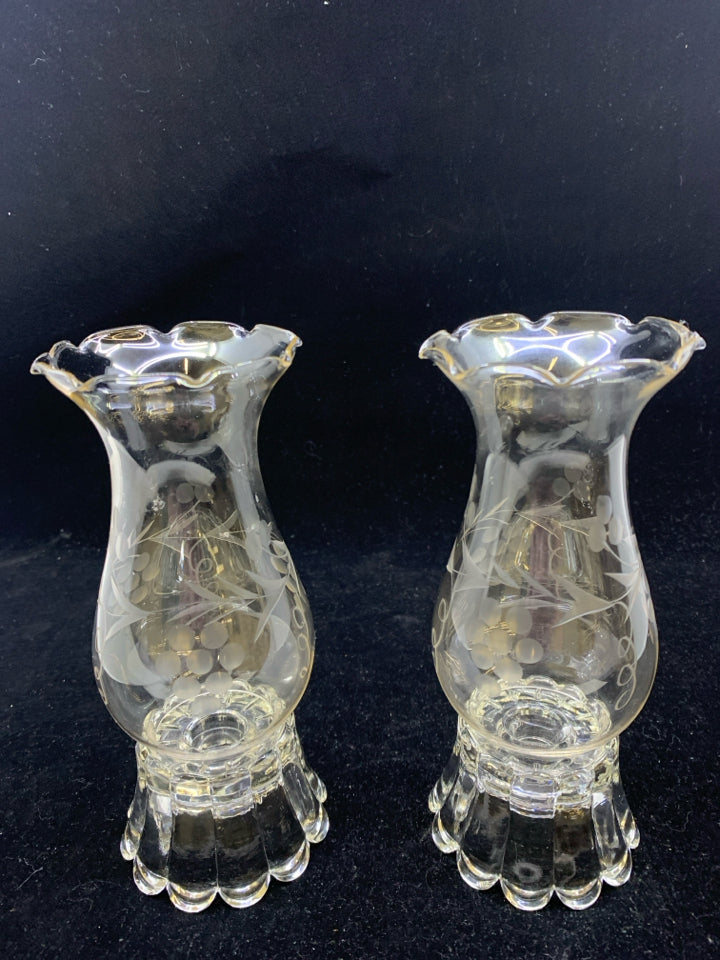 2- LAMP STYLE PRINCESS HOUSE CANDLE HOLDERS.