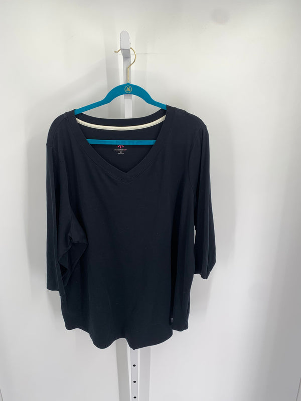 Isaac Mizrahi Size 3X Womens 3/4 Sleeve Shirt