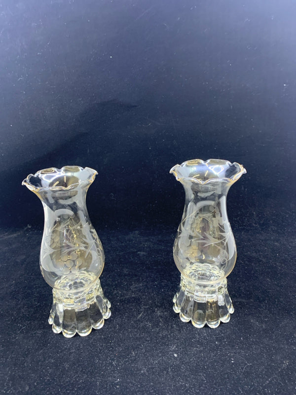 2- LAMP STYLE PRINCESS HOUSE CANDLE HOLDERS.