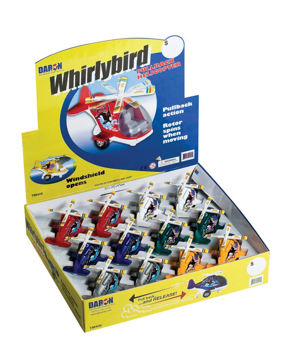 WHIRLEY BIRD PULLBACK HELICOPTER