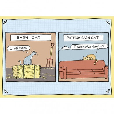 Pottery Barn Cat, Birthday Card
