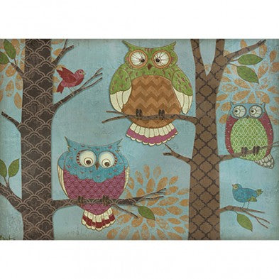 Whimsical Owl, Birthday Card