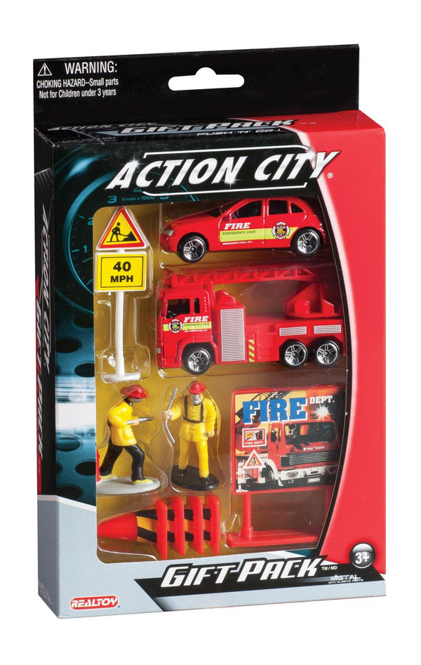 Action City 10pc Fire Dept Gift Pack