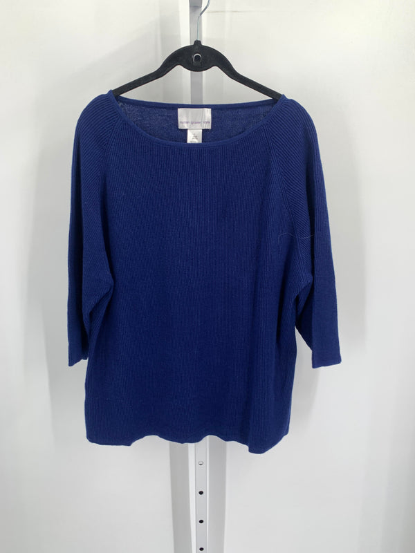Susan Graver Size Large Misses 3/4 Sleeve Sweater
