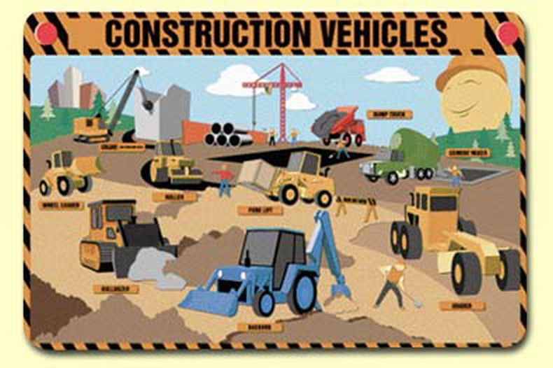 Construction Vehicles Placemat