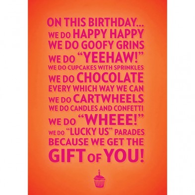 We Do Birthdays, Birthday Card