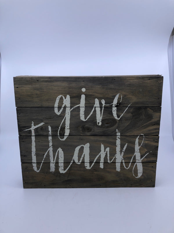 GIVE THANKS WOOD SIGN.