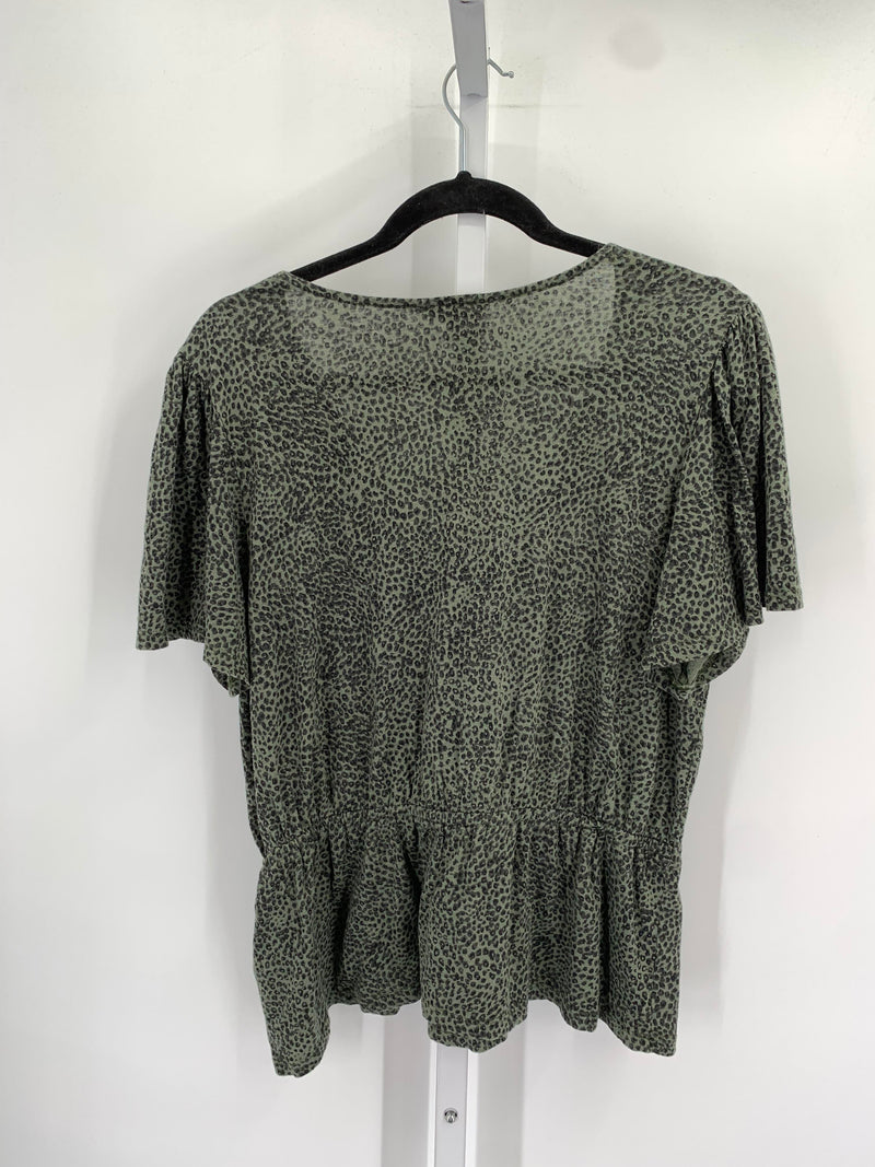 Lucky Brand Size Large Misses Short Sleeve Shirt