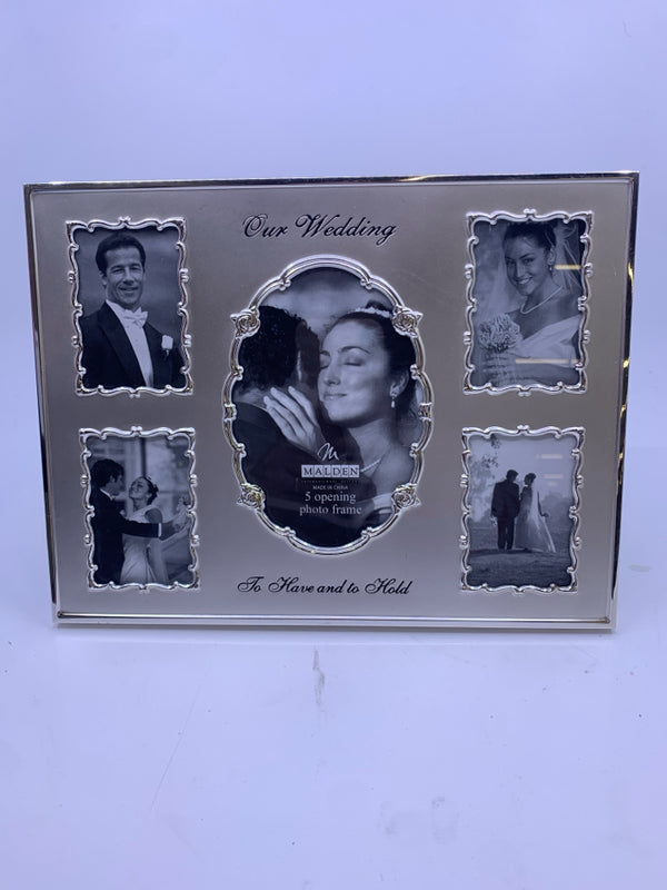 "OUR WEDDING" SILVER PICTURE FRAME.