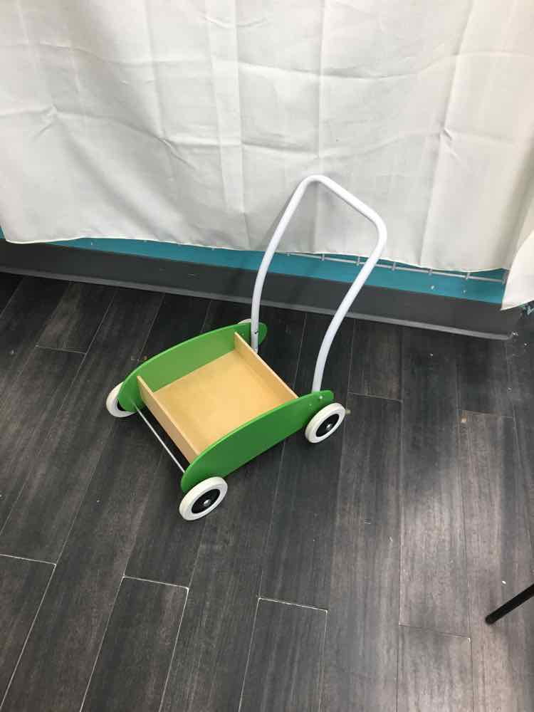 MULA Toddle wagon/walker, green/birch