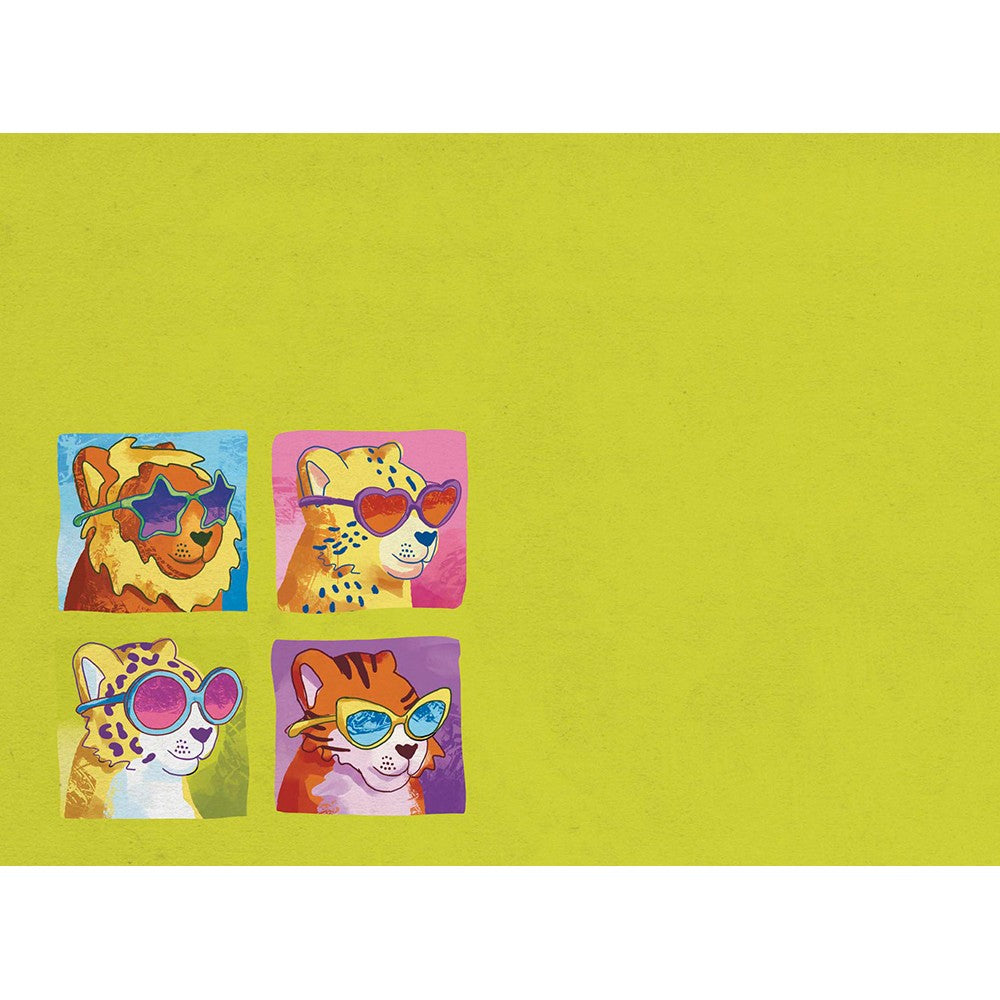 Girls Cool Cats, Birthday Card