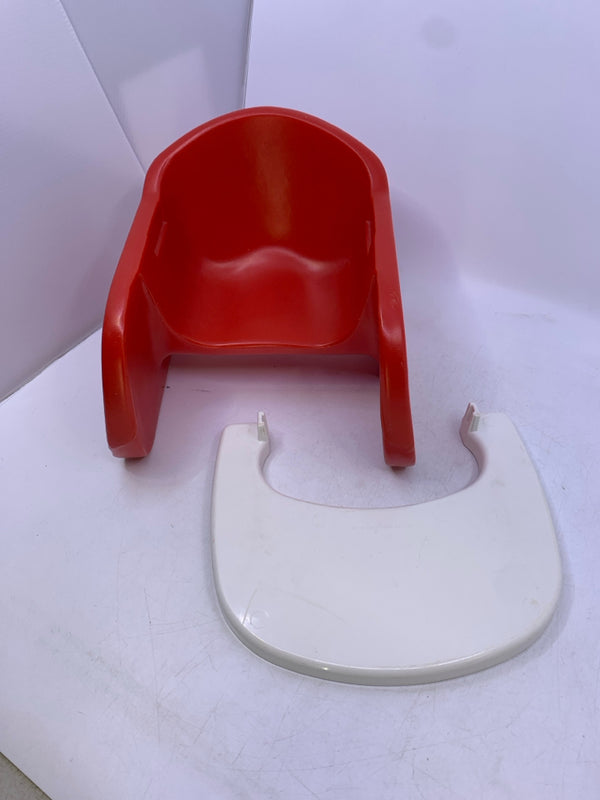 Vintage Pleasant Company American Girl Bitty Baby Red Booster Seat w/ Tray