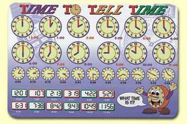 Time to Tell Time Placemat - TIM-1