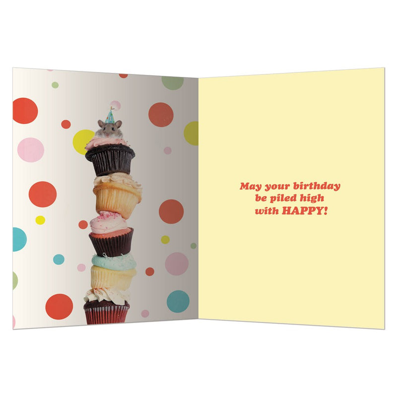 Mouse Wishing, Birthday Card