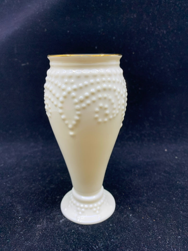 FOOTED AND DOTTED LENOX VASE.