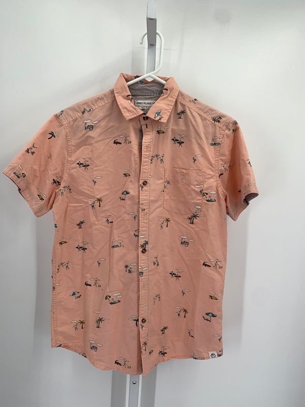 PALM TREES SURFERS BUTTON DOWN