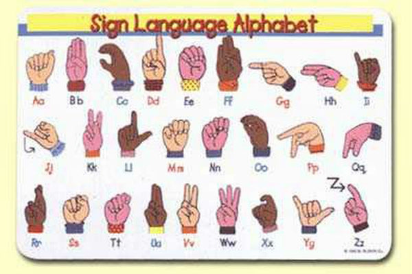 Sign Language Placemat