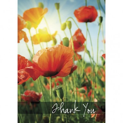 Thank You Poppies, Thank You Card