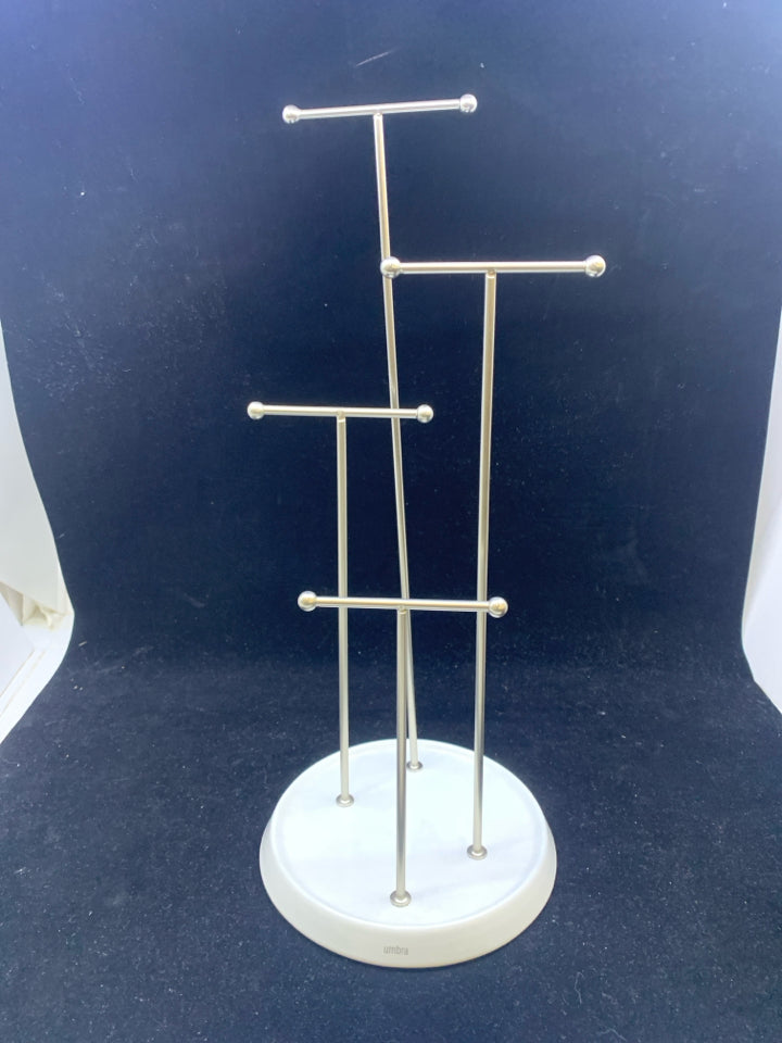 SILVER NECKLACE STAND.