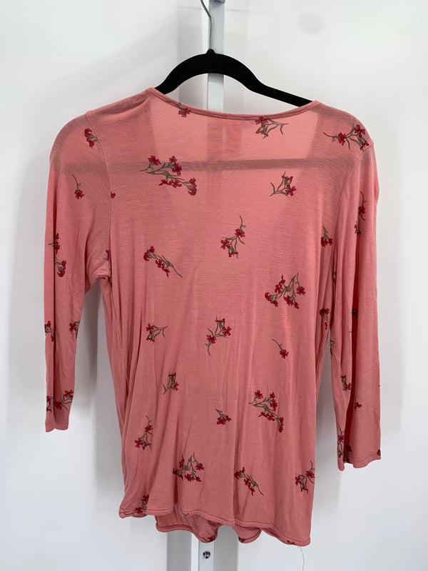 H&M Pink Size Medium Maternity 3/4 Sleeve Shirt
