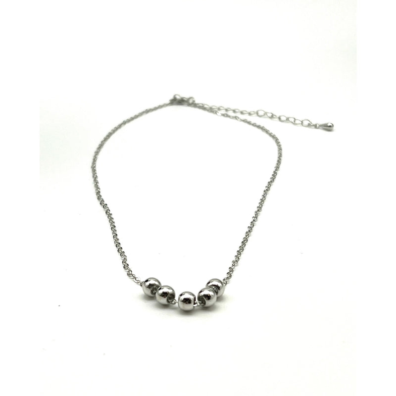 Fidget Anti Anxiety Silver Ball Necklace