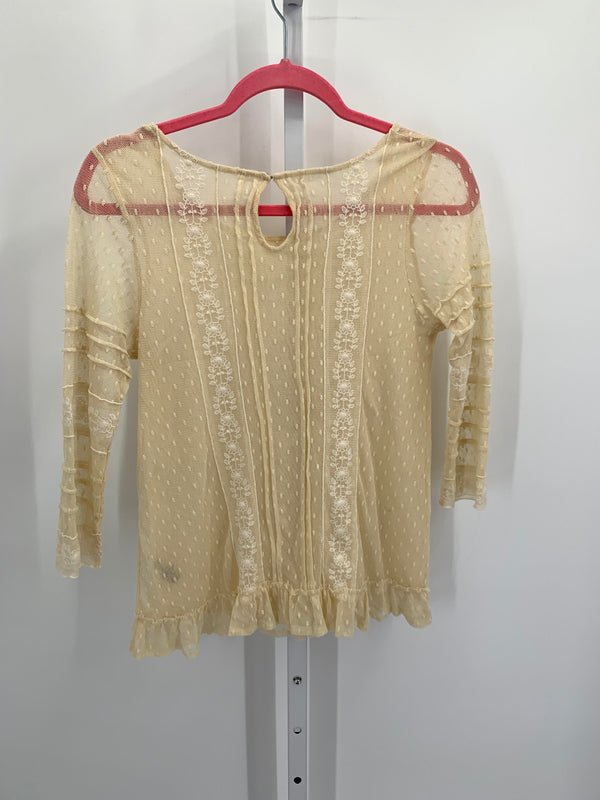 Free People Size Small Misses 3/4 Sleeve Shirt