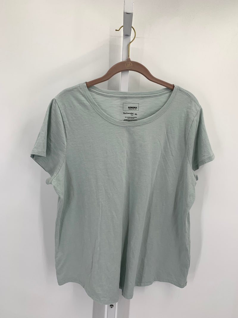 Sonoma Size Extra Large Misses Short Sleeve Shirt