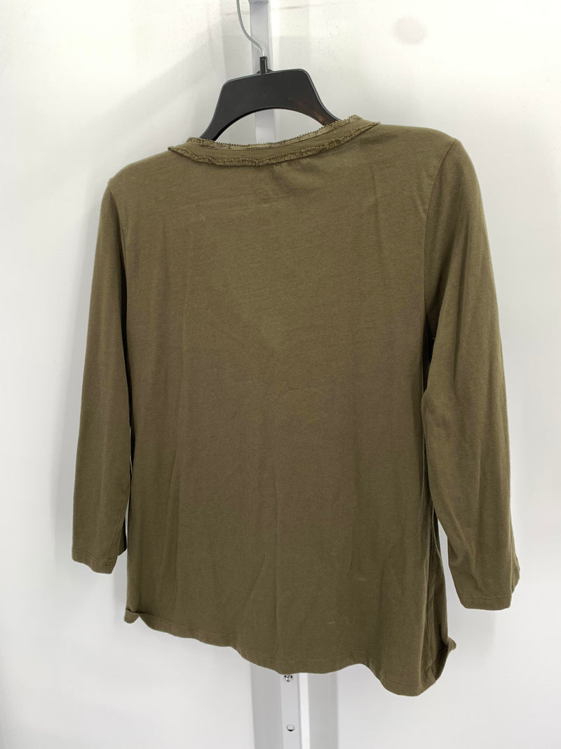 Talbots Size Medium Misses 3/4 Sleeve Shirt