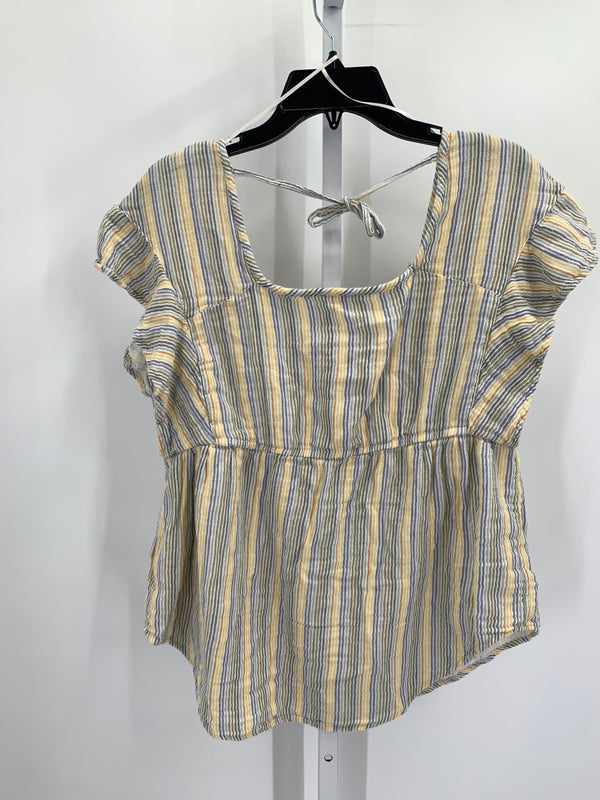 Sonoma Multi-Color Size Medium Maternity Short Sleeve Shirt