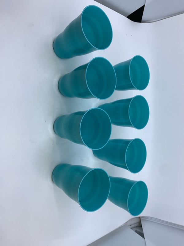 8 TEAL KIDS DRINKING CUPS.
